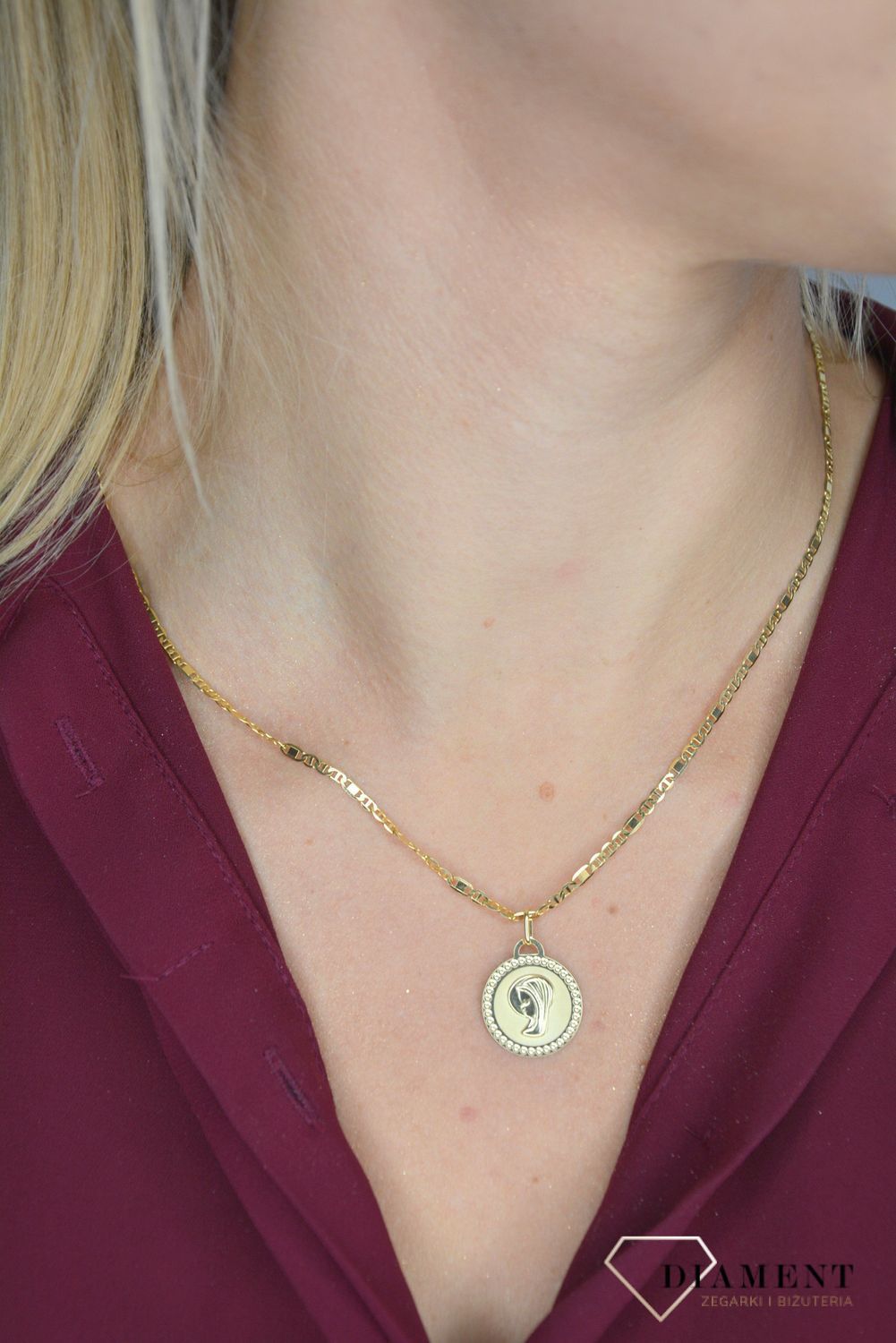 Złoty łańcuszek 585 figaro gucci 2 mm DIA-LAN-1194-585 2mm ✅ Złoty łańcuszek o delikatnym splocie figaro gucci o niewielkich oczkach ✅.jpg